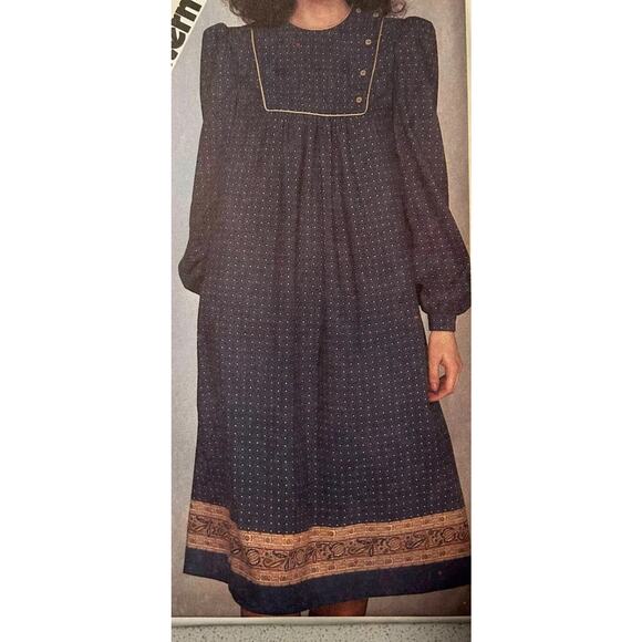 Simplicity 6072 Pattern Dress Miss 12 Uncut Vintage Cottagecore Side Button - Picture 1 of 7